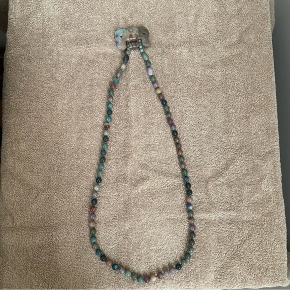 Multicolor Beaded Necklace with Elephant Pendant - Picture 3 of 4